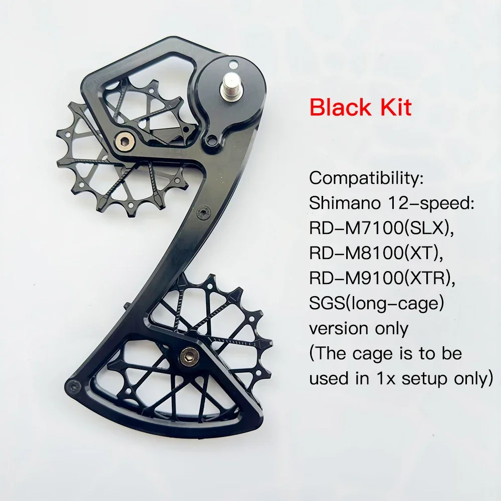 Ruedas de polea para desviador trasero de MTB, compatibles con desviadores Shimano de 12 velocidades, con rodamientos sobredimensionados para SLX XT XTR M7100 M8100 M9100 SGS