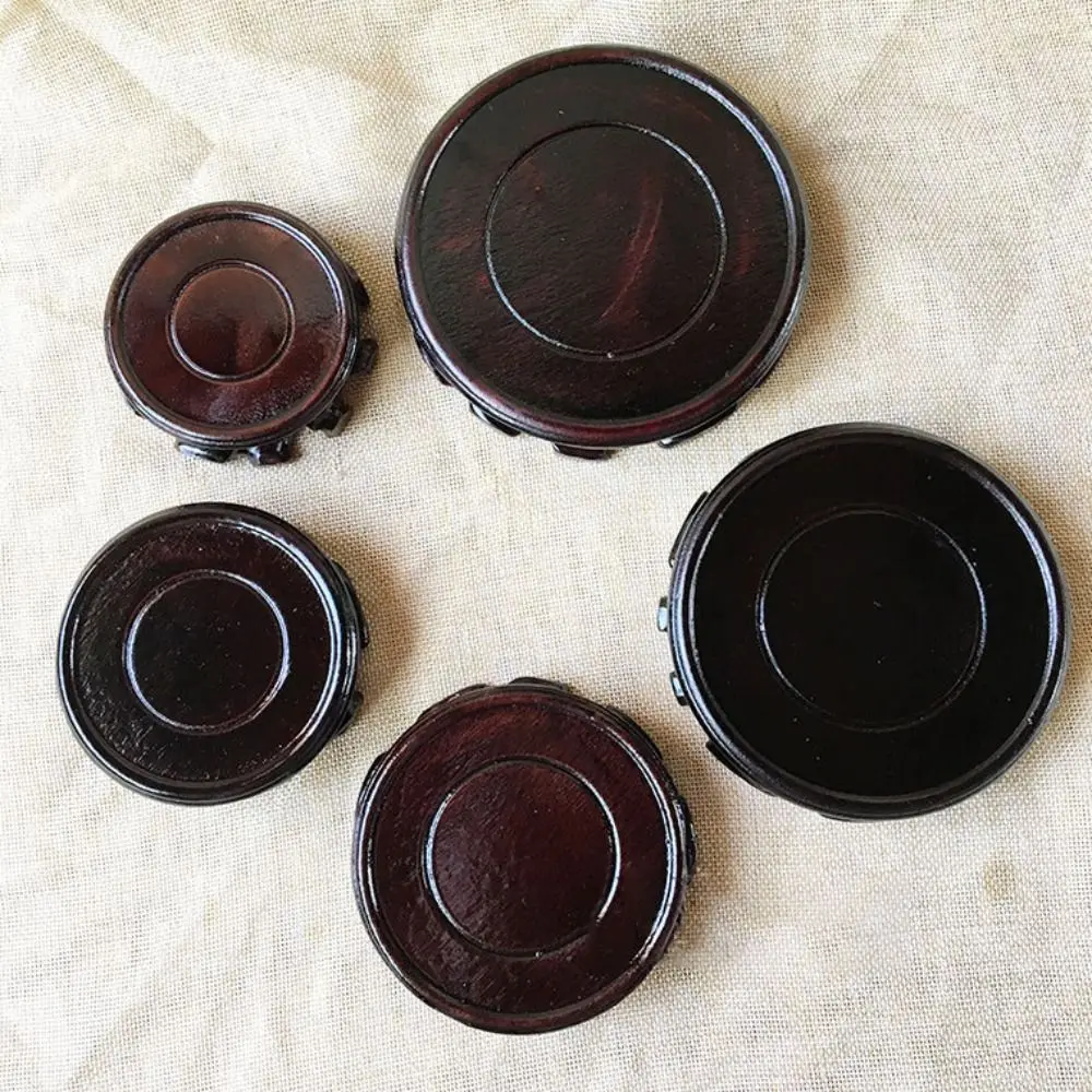 Macetas redondas para el hogar, soporte de madera para exhibición de plantas, contenedor para pecera, florero, asiento, bandeja para maceta, suministros de jardín