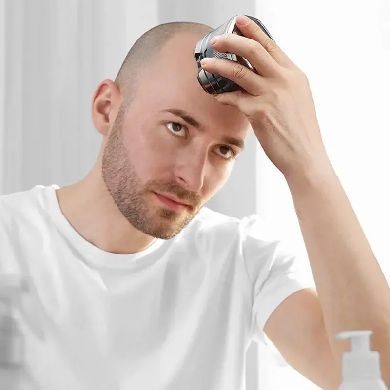 Nueva Afeitadora de Barba Recargable, Cortadora de Cabello con Seis Cuchillas Rotatorias, Afeitadora para Hombre con Pantalla LED, Cabezal 6D, Afeitadora para Calvos