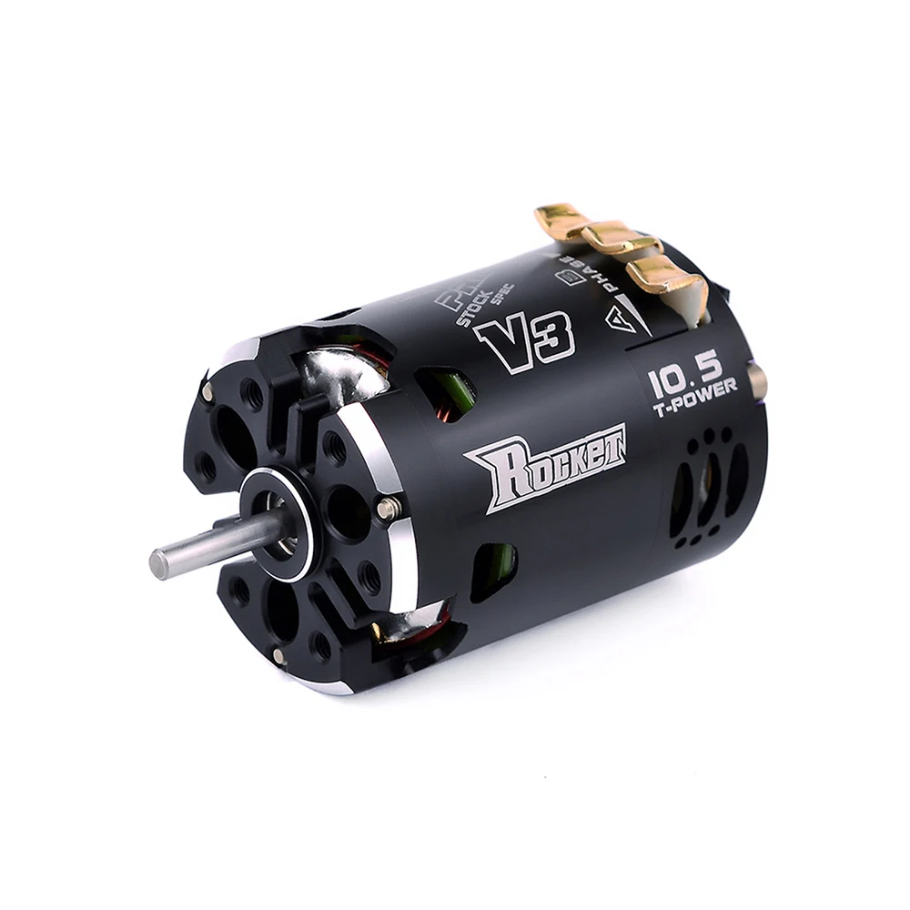 Combo Hobbywing QUICRUN 10BL120 120A ESC con Motor Rocket 540 V3 4.5T Sensorizado Sin Escobillas para Competición 1/10 1/12 F1 RC