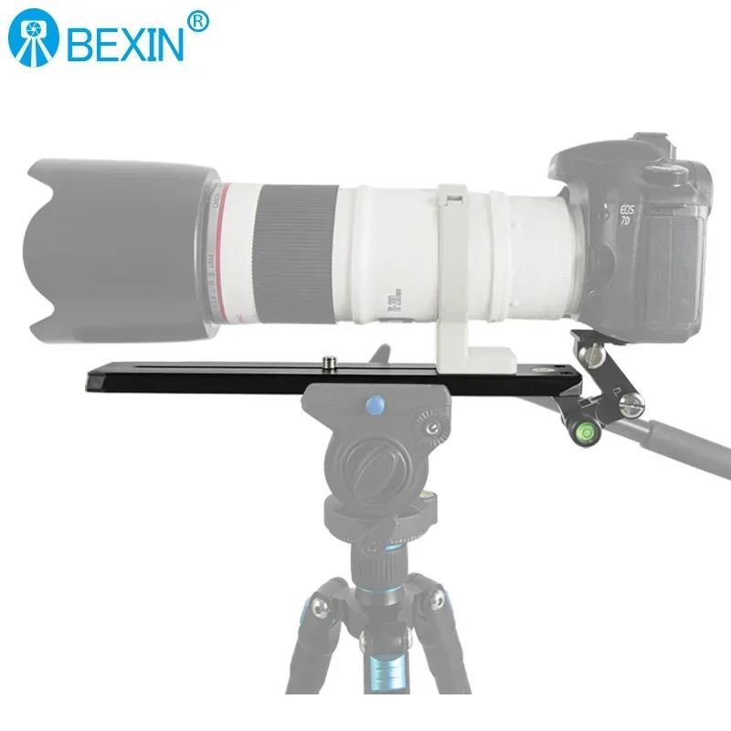 Placa de liberación rápida para cámara, soporte para lente teleobjetivo, soporte de riel deslizante para lente larga, placa para trípode para cámara DSLR Manfrotto