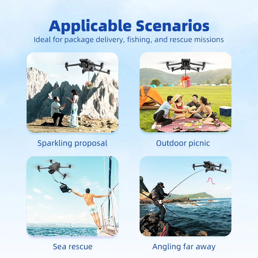 BRDRC Mavic 3 Airdrop System para DJI Mavic 3 Pro lanzador de drones cebo de pescado boya de regalo accesorios de dispositivo de lanzamiento de larga distancia
