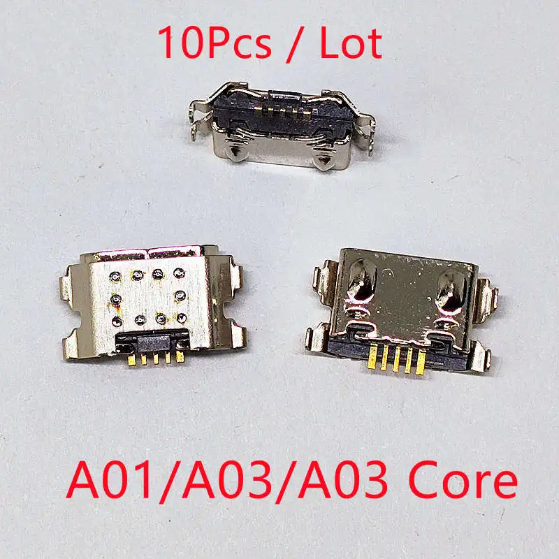 10 Uds para Samsung A12 A10s A21s A11 A20s A22 A32 A33 A01 A30s A31 A51 A50s A71 A70s A52 A72 conector de puerto de carga USB