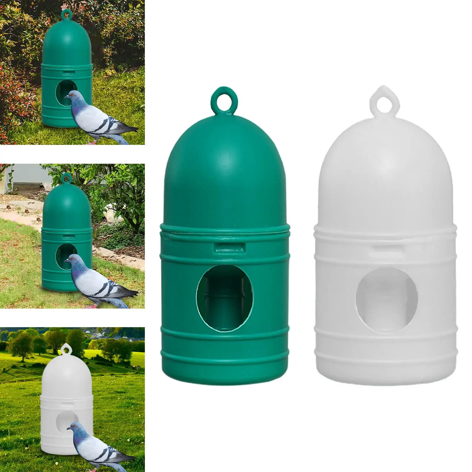 Dispensador de agua para loros con mango, bebedero para palomas de cría, bebedero automático para pájaros, periquito, patos, pollitos, jaula para aves de corral