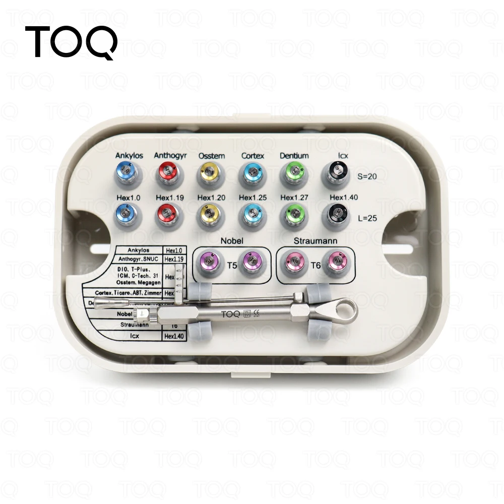 Llave dinamométrica para implantes dentales, destornillador de torque ajustable, destornilladores de carraca de 10-70 NCM