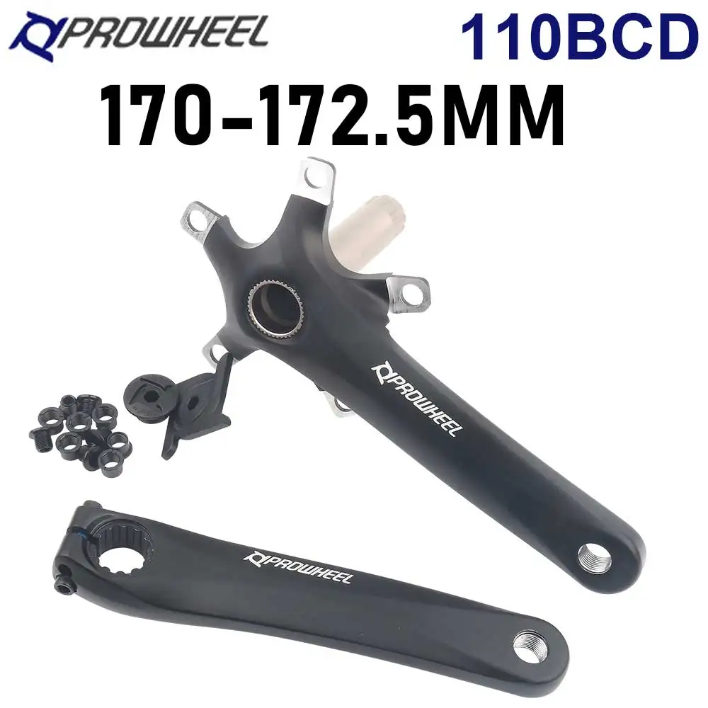 Prowheel-manivela de bicicleta de carretera, manivela de tecnología hueca, plato 110 130BCD, piñón de bicicleta de 170mm, juego de bielas de bicicleta de velocidad