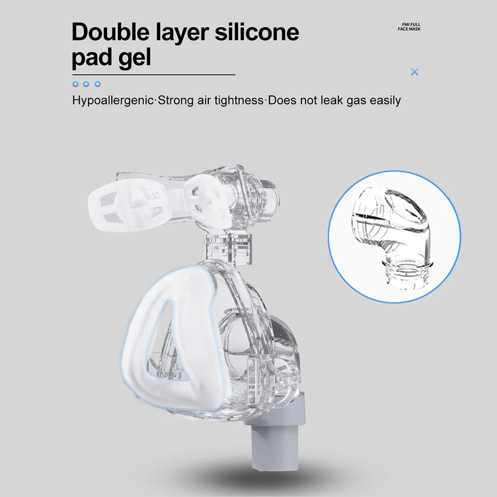 Resoxy CPAP Mascarilla nasal con casco Mascarilla nasal ligera Cpap Material de silicona Mascarilla nasal cómoda para CPAP automático Apnea de ronquidos durante el sueño