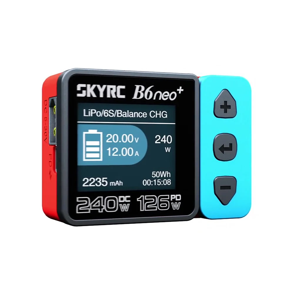 SkyRC B6 neo Cargador inteligente DC 200W PD 80W LiPo Cargador de equilibrio de batería SK- 100198   Descargador de cargador compacto 6S
