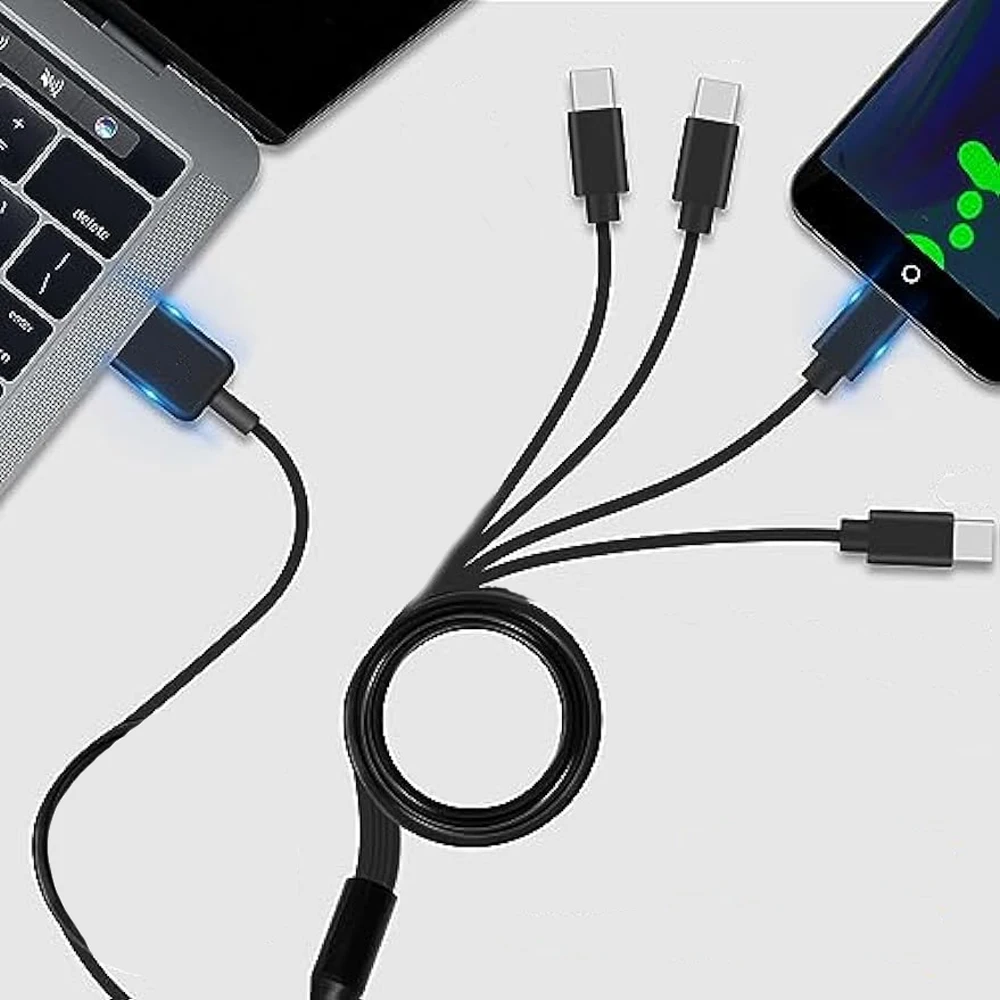 Cable divisor USB C Cable multi USB C a USB C 6 en 1 Cable cargador macho tipo C para tableta Android Samsung y dispositivo TypeC