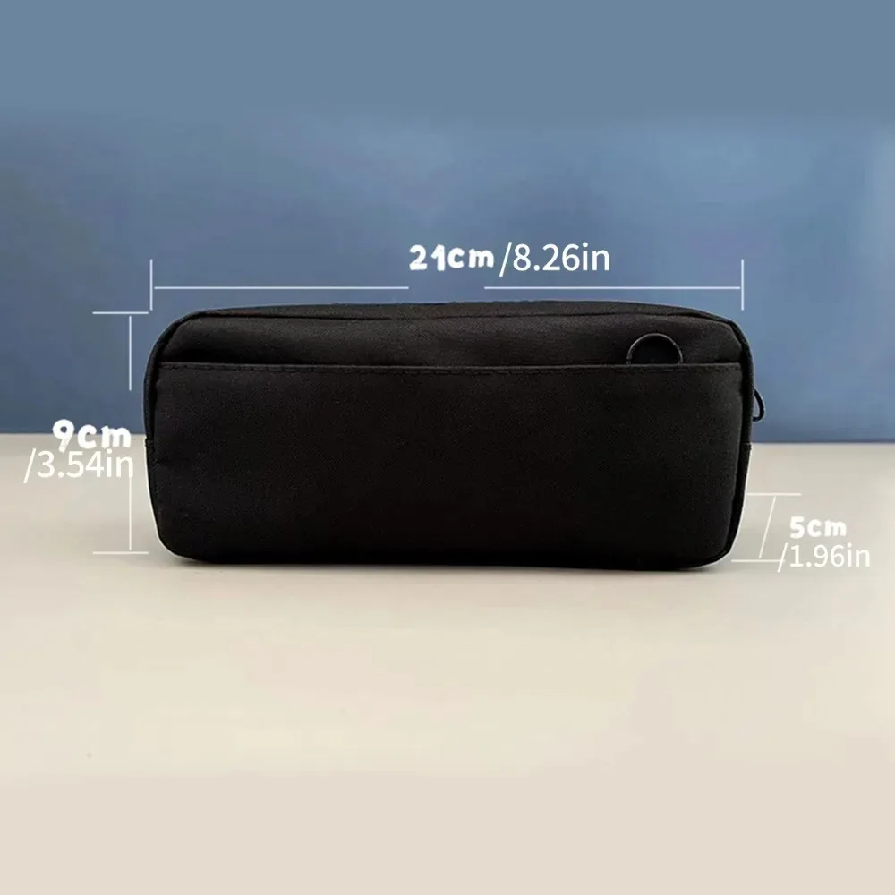 Estuche para lápices de doble capa, estuche para lápices Oxford de gran capacidad con cremallera, bolsa organizadora de papelería para escuela y oficina, regreso a la escuela