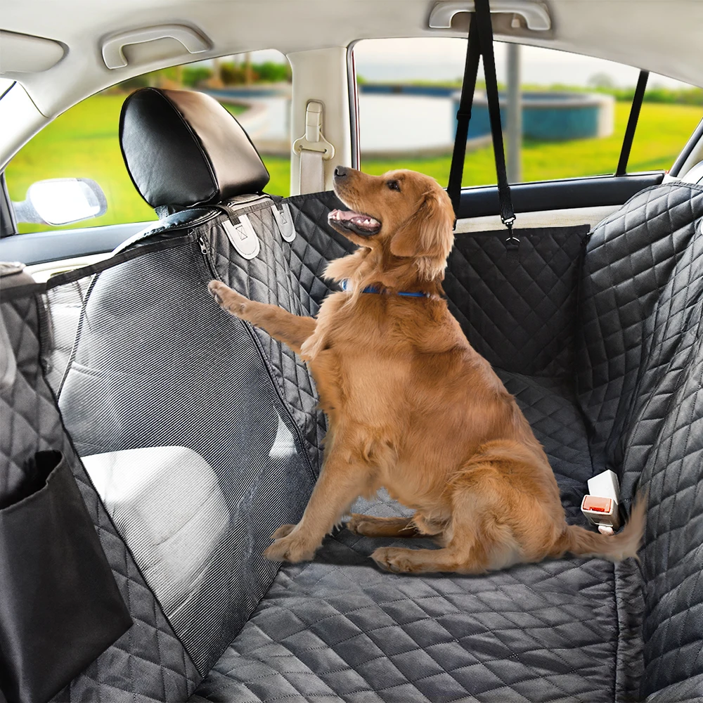 Portadores para perros impermeables traseros para mascotas, fundas para asiento de coche, esteras, Protector de hamaca con cinturón de seguridad para automóviles y SUV grandes, camiones