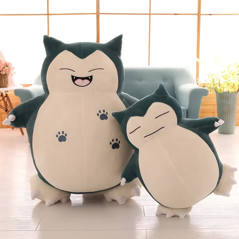 30/200cm enorme Pokemon Snorlax Anime juguetes de peluche grande Pokémon Plushie Kawaii funda de cuero semiacabado almohada regalo para niños