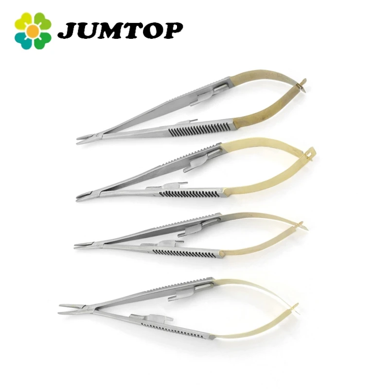 JUMTOP-soportes de agujas Castroviejo de ortodoncia Dental con cerradura, instrumentos de microcirugía, alicates de dentista, herramienta de odontología