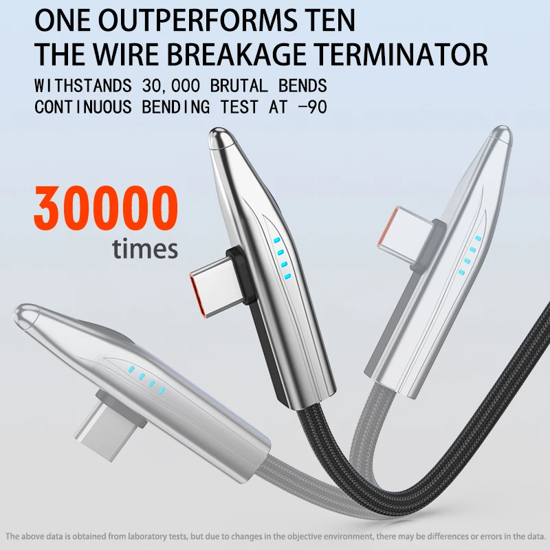 Cable de Datos de Carga Rápida con Luz LED para Tren de Alta Velocidad NNBILI, A-C, 3AC-C65W, 6AC-C240W, Compatible con Huawei y OPPO