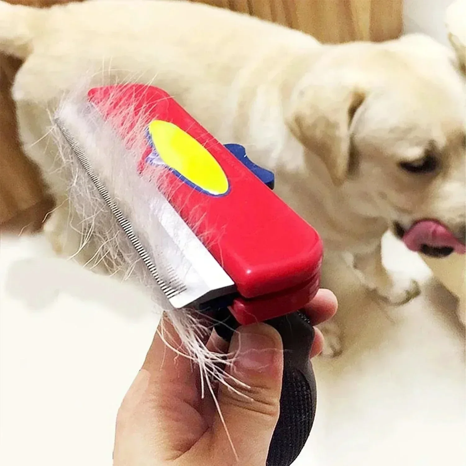 Peine de depilación para perros grandes, cepillo para perros grandes, cepillo de aseo para mascotas, peine para gatos, peine de masaje para perros, removedor de pelo para gatos, limpieza y aseo