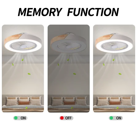 Ventiladores de techo inteligentes con luz para sala de estar, comedor, aspas reversibles, 6 velocidades, 52CM, iluminación de ventiladores de 110V/220V