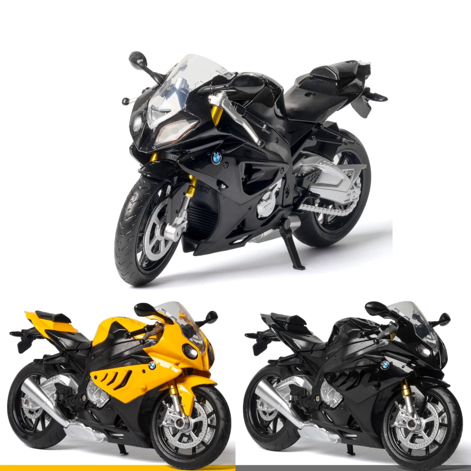 1/12 BMW S1000RR motocicleta de juguete 1:12 RMZ City Diecast Metal modelo de carreras Super Sport colección en miniatura regalo para niños