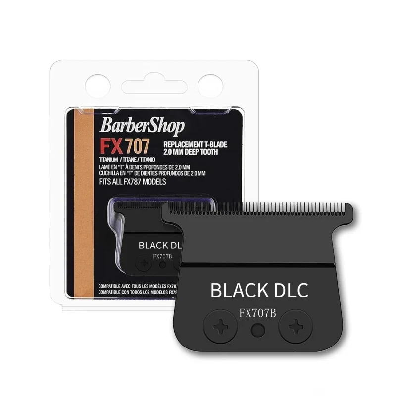 2 paquetes de cuchillas de repuesto DLC coloridas FX707Z compatibles con la cuchilla de recortadora BaByliss Barberology FX787 y FX726, DLC 2.0