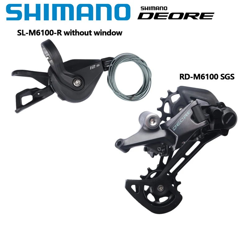 SHIMANO DEORE SL-M6100 derecha RD-M6100 SGS 12 velocidades Shifter desviador trasero Original para bicicletas de montaña MTB piezas de conducción