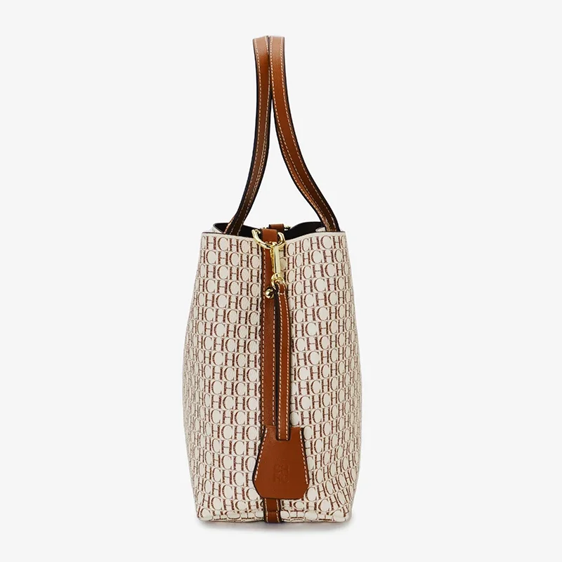 Bolso Tote CH para Mujer, Bolso de Mano de Diseñador de Lujo, Bolso de Hombro con Monograma, Bolso Bandolera de Cuero para Uso Diario, Oficina, Compras, Regalo