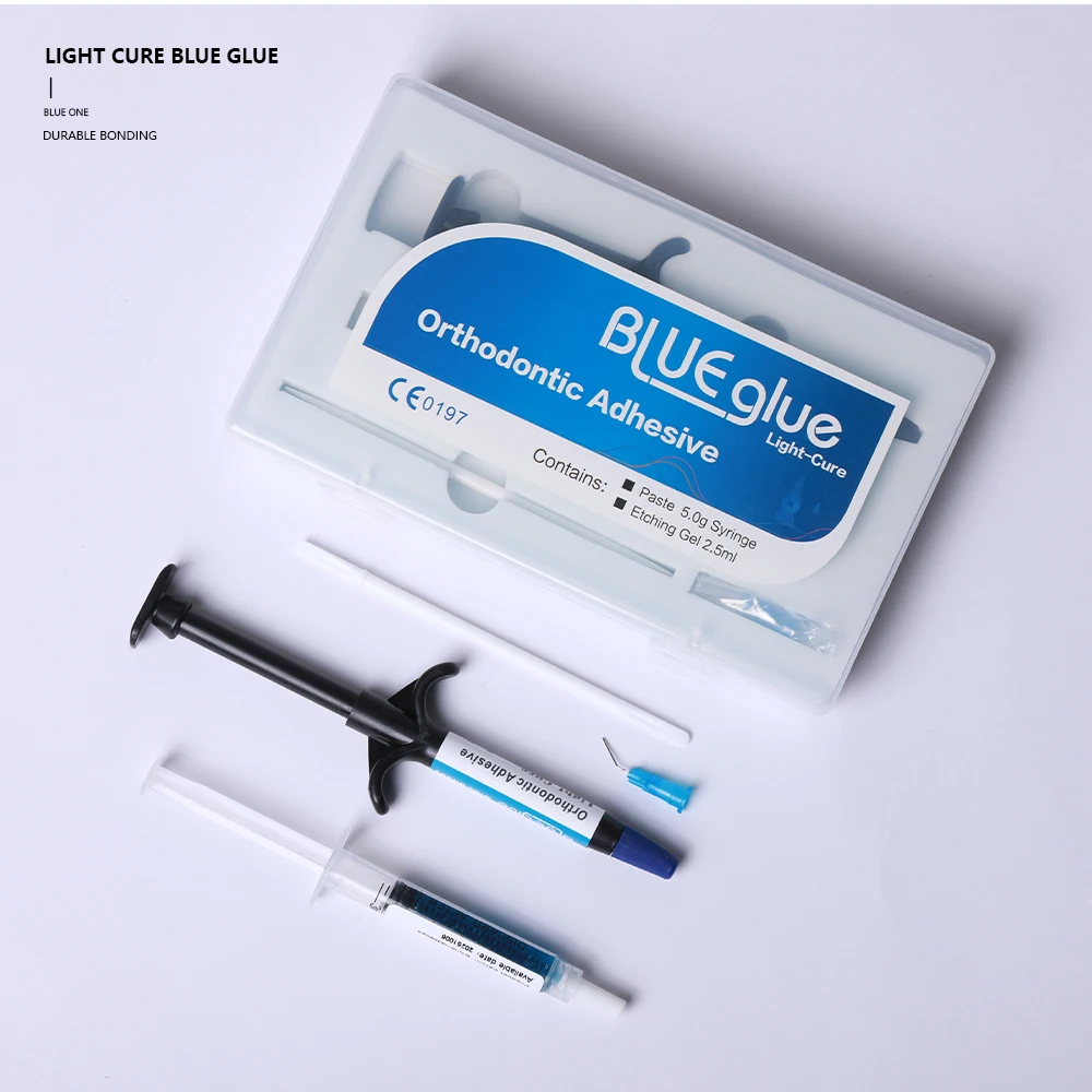 Adhesivos de pegamento para aparatos ortopédicos, pegamento de curado autoligado Universal para soportes dentales, Kit con pegamento, pegamento para soporte de ortodoncia