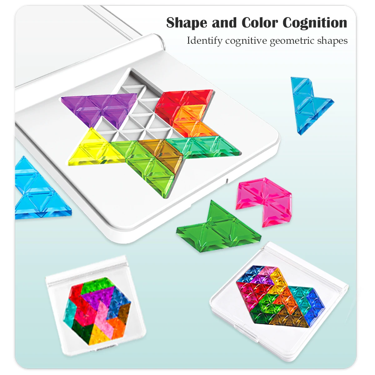 Juguetes de rompecabezas. Entrenamiento de pensamiento lógico Juegos de mesa divertidos Colores de formas múltiples, regalos de nivel avanzado para niños y niñas