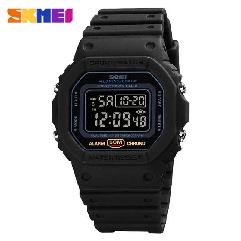 SKMEI 1628 relojes digitales de lujo para Hombre, relojes de pulsera electrónicos deportivos impermeables para Hombre, Reloj con luz trasera militar, Reloj 1988 para Hombre