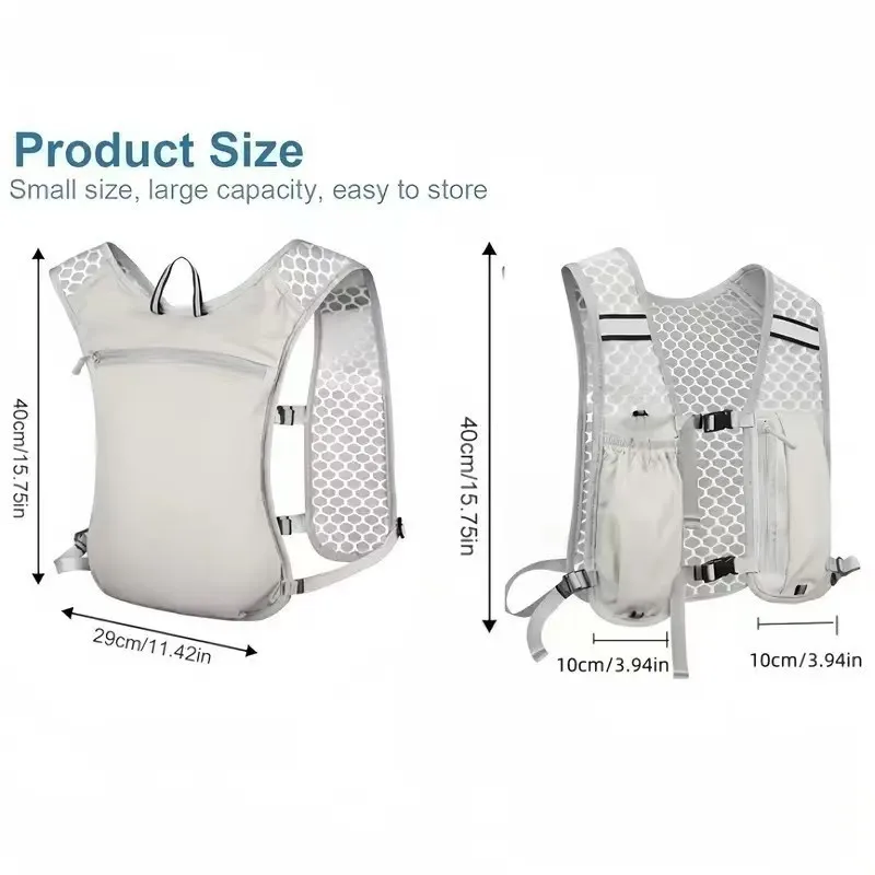Chaleco de Hidratación Unisex para Correr, Mochila de Hidratación Transpirable Resistente al Agua para Correr, Senderismo, Ciclismo, Trail, Maratón y Deportes