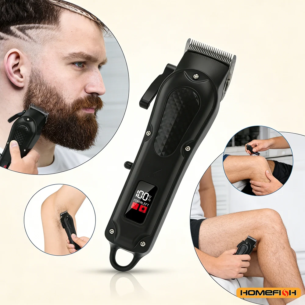 Cortadora de Pelo y Recortadora de Barba Profesional Recargable por USB, Inalámbrica, Regalo Ideal para Hombres
