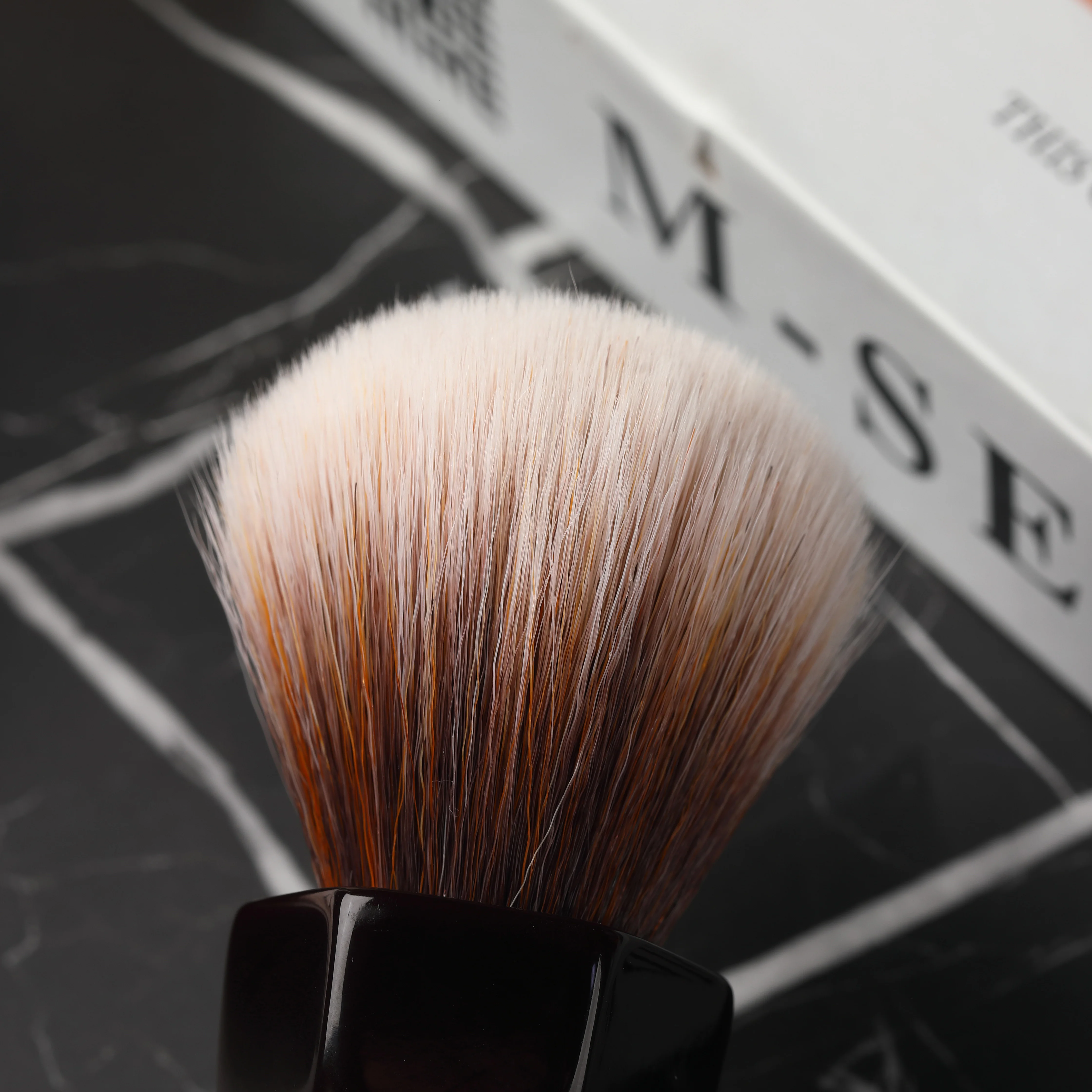 YAQI-brocha de afeitar de pelo sintético para hombre, 24mm, Moka Express
