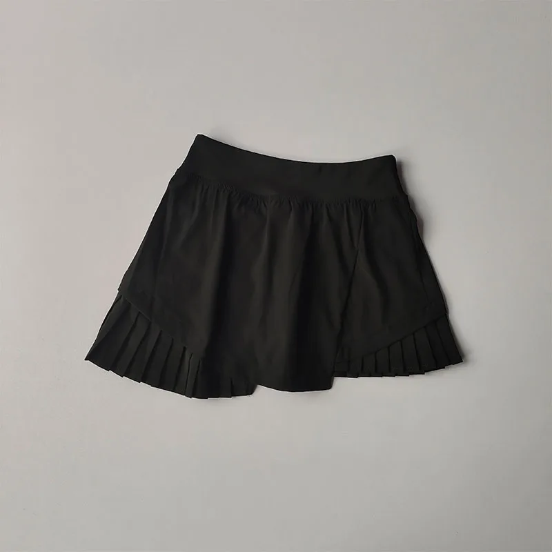 Falda corta deportiva de cintura alta, novedad de verano, estilo fresco, antideslumbrante, incluye pantalones cortos forrados, Falda plisada de secado rápido para Fitness y Yoga