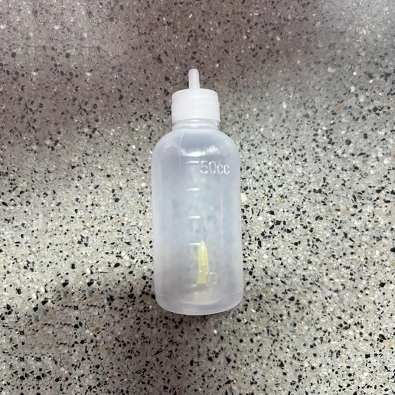 Alcohol líquido con aguja 50ML WTS-001 para teléfono PCB reparación de soldadura plástico para dispensador colofonia pasta fundente de soldadura 1 ud.