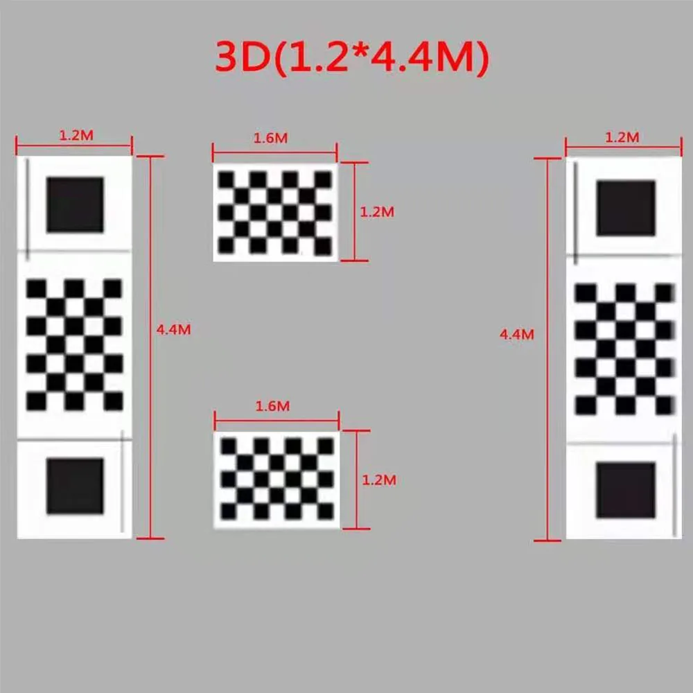 Paño de Calibración 3D 2D Panorámico para Coche, Paño de Depuración para Sistema de Visión 360 Grados con Cámara de Vista de Pájaro, Especial, 4 Piezas/Set