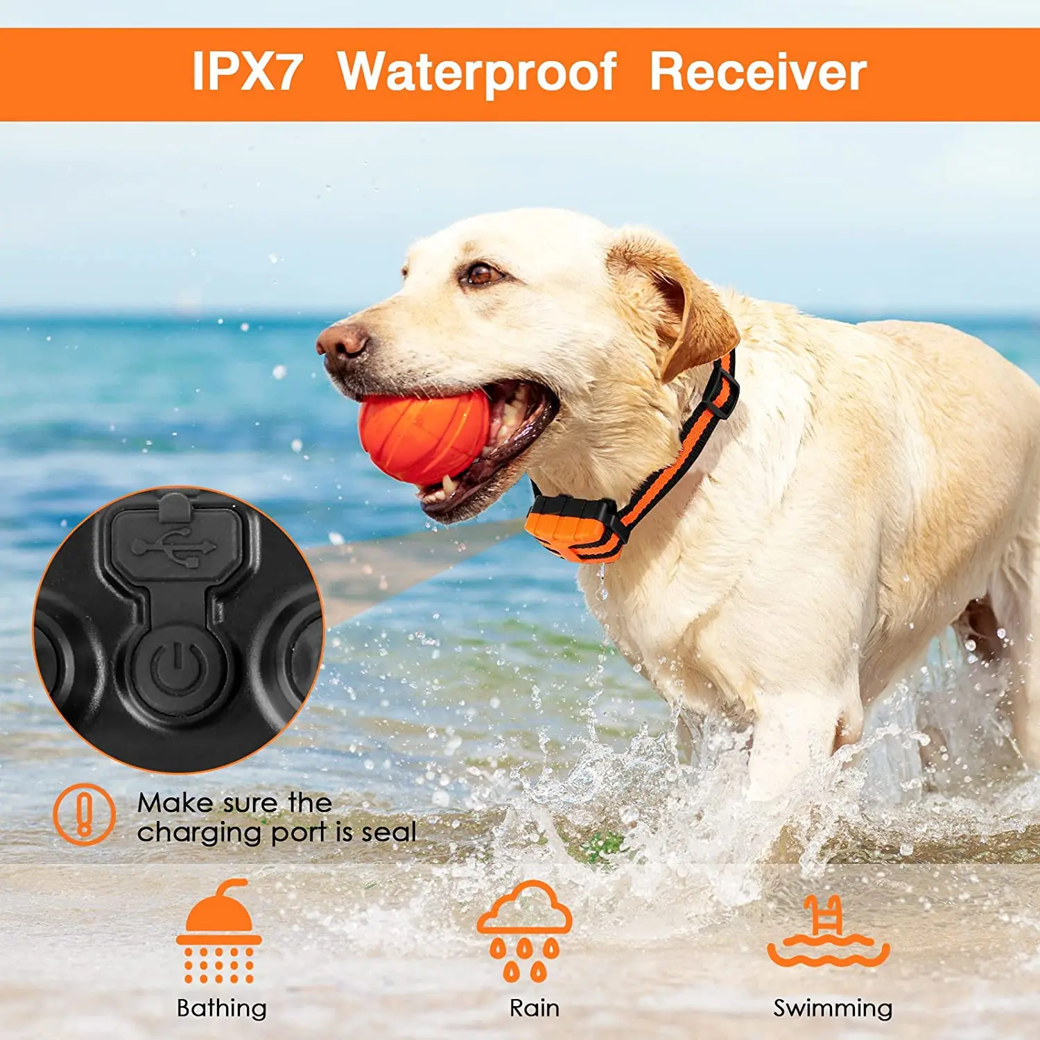 Collar de entrenamiento eléctrico para perros de 500m, resistente al agua, con Control remoto para mascotas, collares de entrenamiento recargables para perros con sonido de vibración y choque