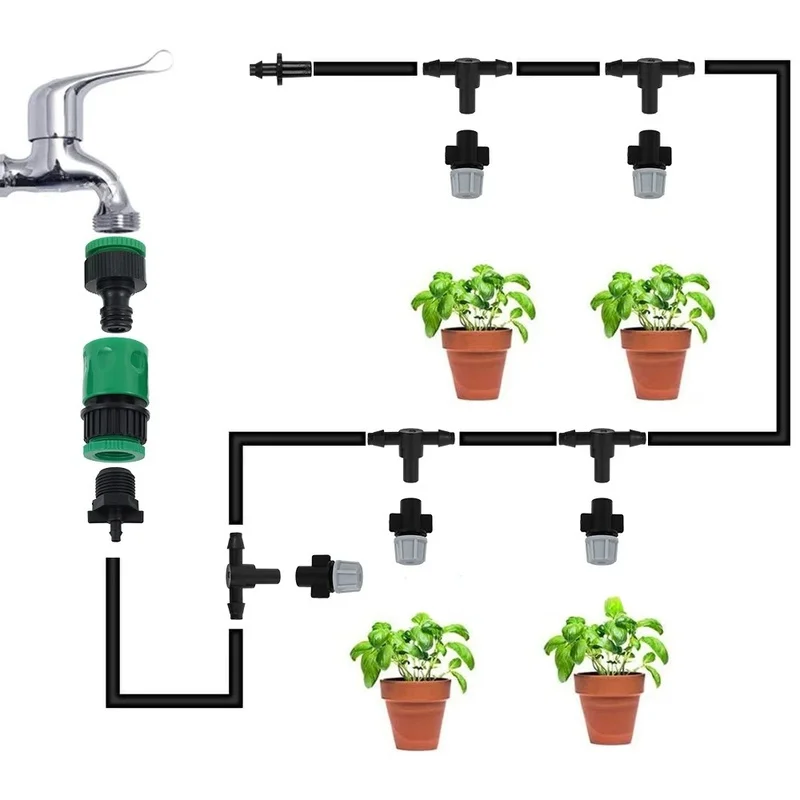 Nueva riego, 10 metros, 10 boquillas de aspersores, rociador de agua, sistema de boquillas de enfriamiento de niebla, sistema de rociador agrícola para jardín