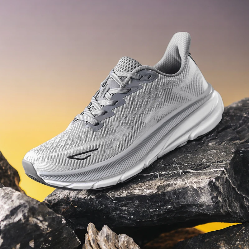 Zapatos para correr para hombre, zapatos de lujo para parejas, zapatillas de deporte para exteriores, amortiguación, malla transpirable, zapatillas de entrenamiento todoterreno, antideslizantes, a la moda