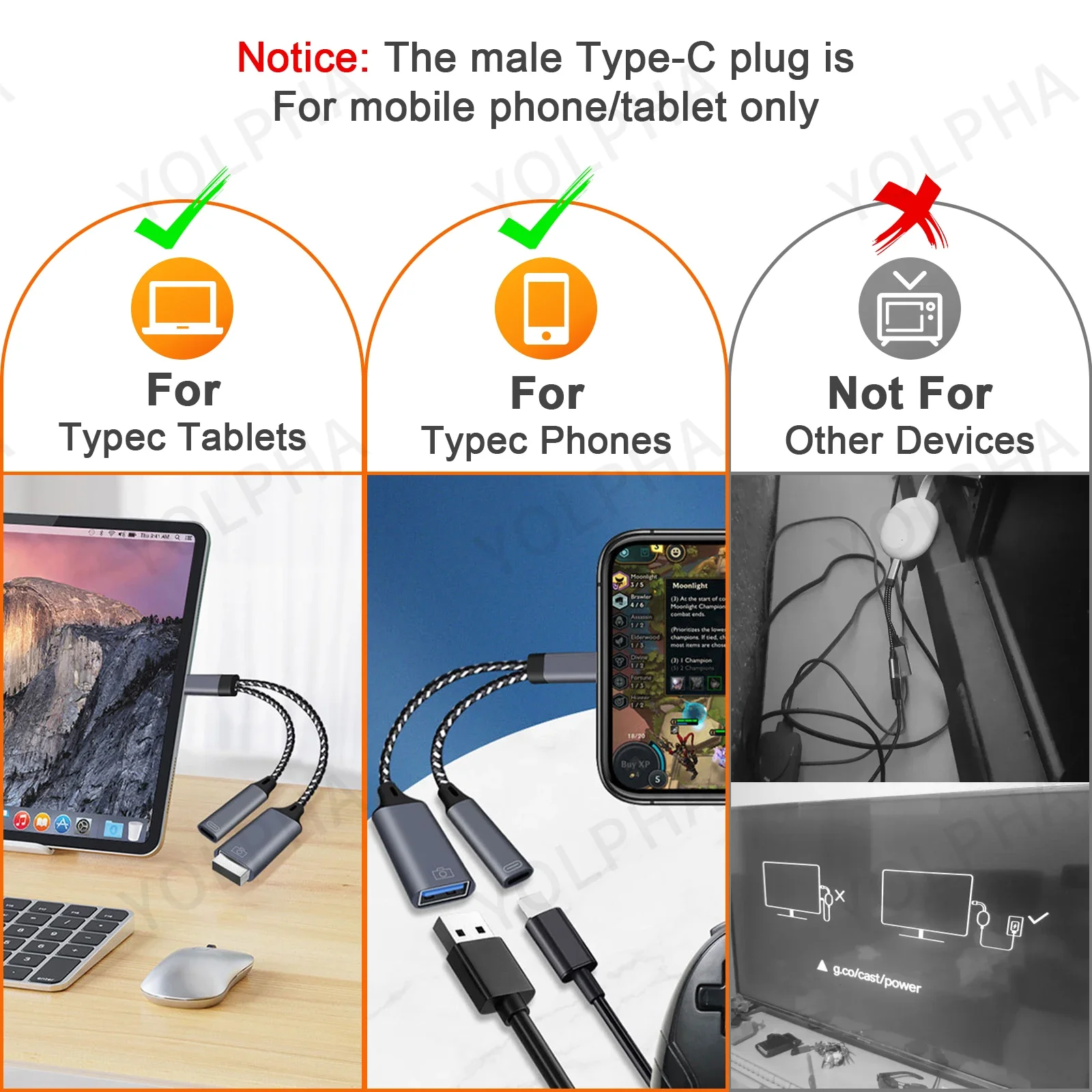 Cable Adaptador USB C OTG 2 en 1, Tipo C a USB A con Puerto de Carga PD para Teléfonos Samsung, Huawei, Xiaomi, Laptops y Tablets