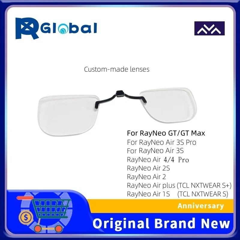 Para TCL RayNeo Air/Air3S Pro/4/Pro/GT/GT MAX, lentes personalizadas para gafas, para miopía, hipermetropía y para proteger contra la luz azul.
