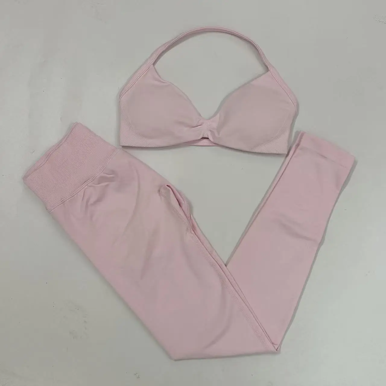 Conjunto Seamlessyoga para Mujer, Leggings Deportivos con Efecto Scrunch, Top Deportivo con Tirantes, Ropa de Gimnasio, Conjunto de 2 Piezas