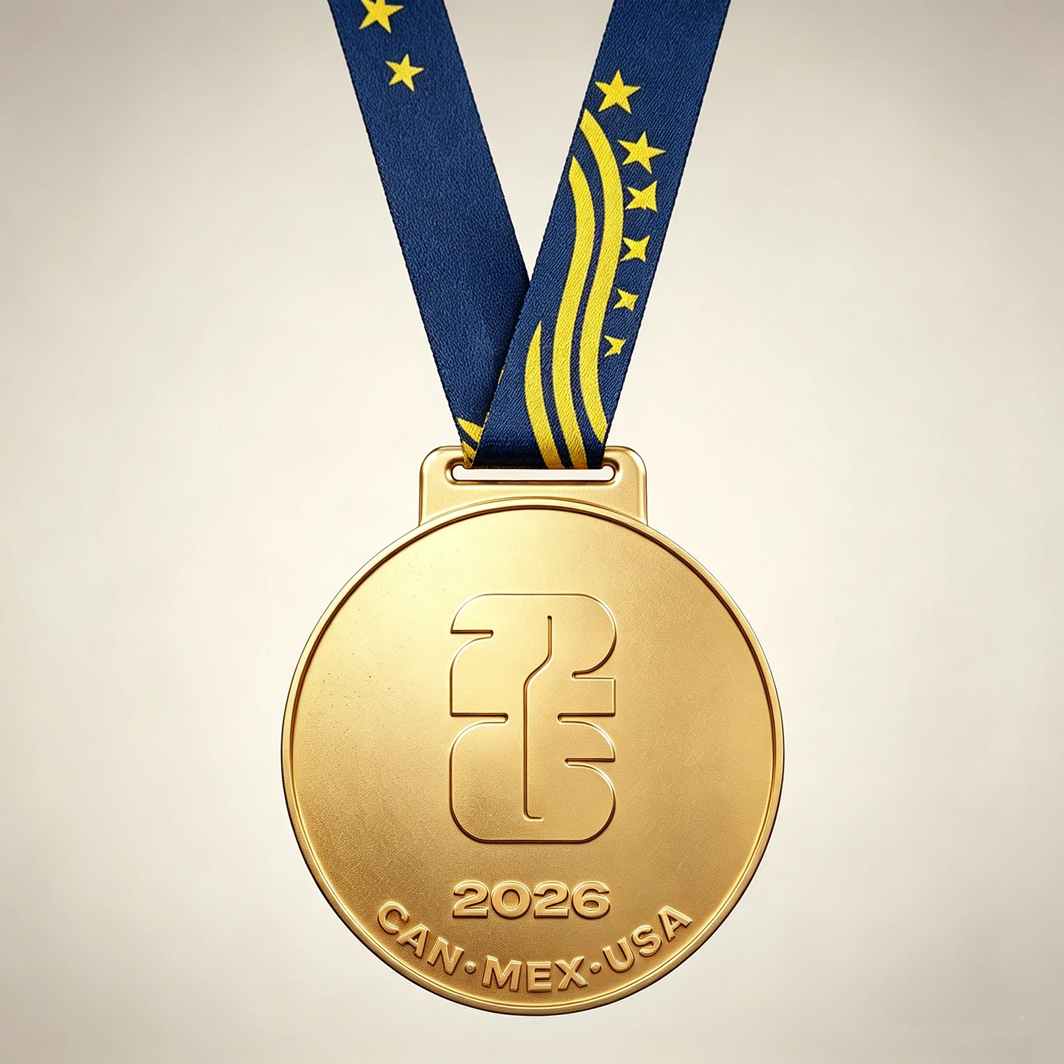 Medalla de Premio de Fútbol Estilo CAN.MEX.USA 2026 con Cinta, Recuerdo para Fanáticos, Colección