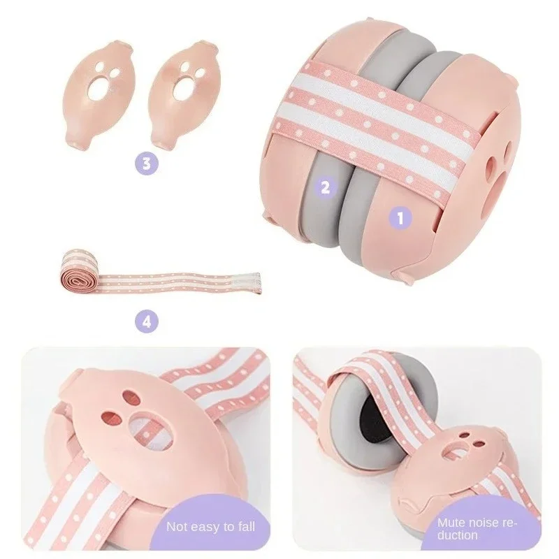 Protección auditiva para bebés y niños pequeños, orejeras con reducción de ruido, auriculares para bebés contra daños auditivos, mejoran el sueño