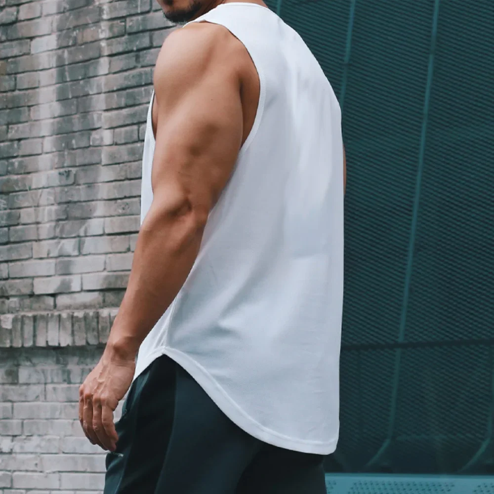 Camiseta sin mangas para gimnasio para hombre, Camiseta deportiva sin mangas para correr, camiseta de entrenamiento de secado rápido para culturismo y gimnasio, chaleco para hombre