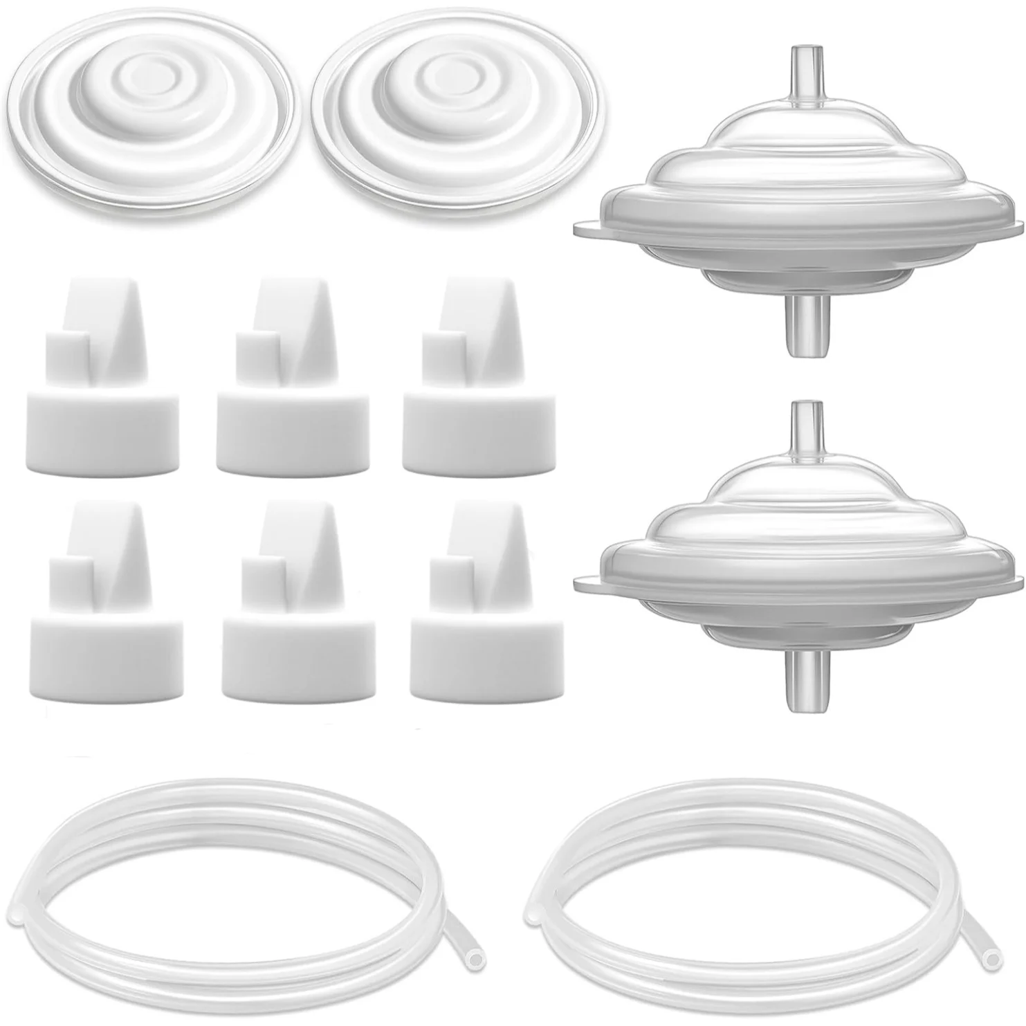 Piezas de repuesto para extractores de leche Spectra, kit de repuesto con válvulas de tipo «pico de pato», protectores contra el reflujo, tubos y membranas para los modelos Spectra S1 y S2.