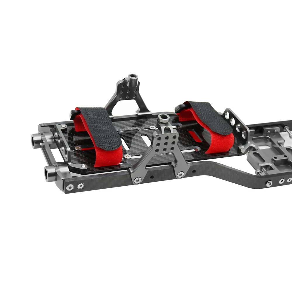 1/10 RC Crawler viga de fibra de carbono 4MM CNC Metal chasis de coche marco cuerpo Kit piezas para Axial SCX10 II Rock todoterreno camión
