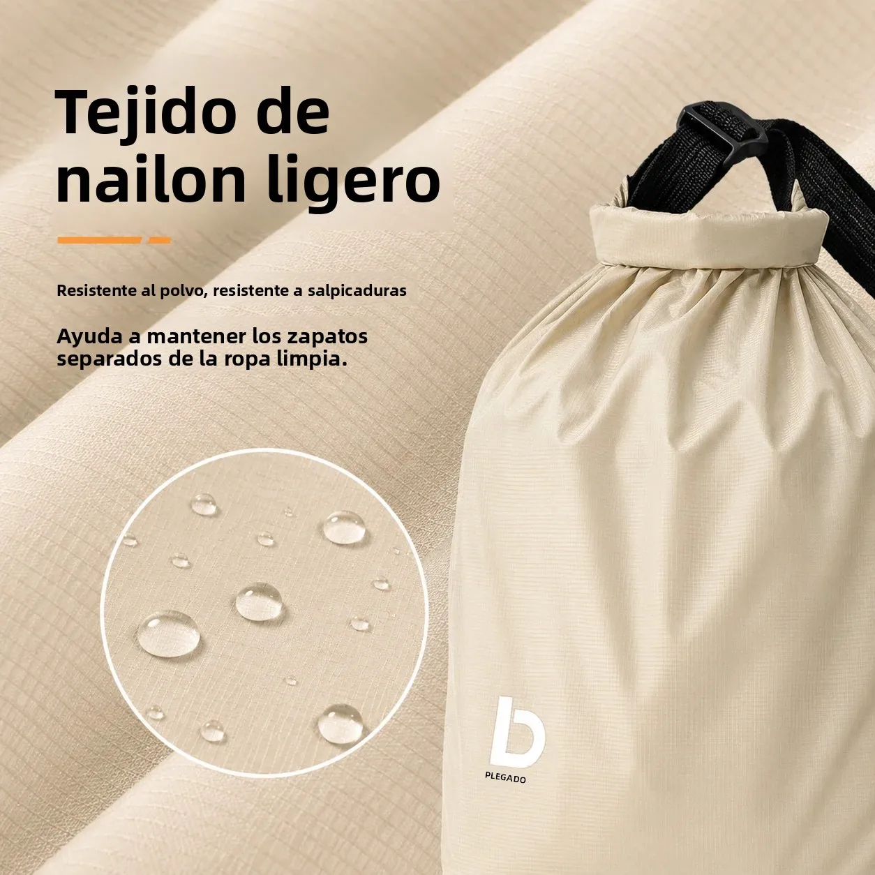 Bolsa de nailon para zapatos, mochila ligera portátil, bolsa de almacenamiento externa para zapatos, soporte plegable para viajes, gimnasio, senderismo y exteriores