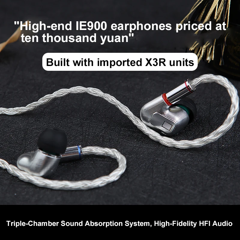 IE900 Unidad Original, Auriculares Intrauditivos de Alta Fidelidad Personalizados de Alta Gama con Interfaz MMCX, universales para Teléfonos Móviles