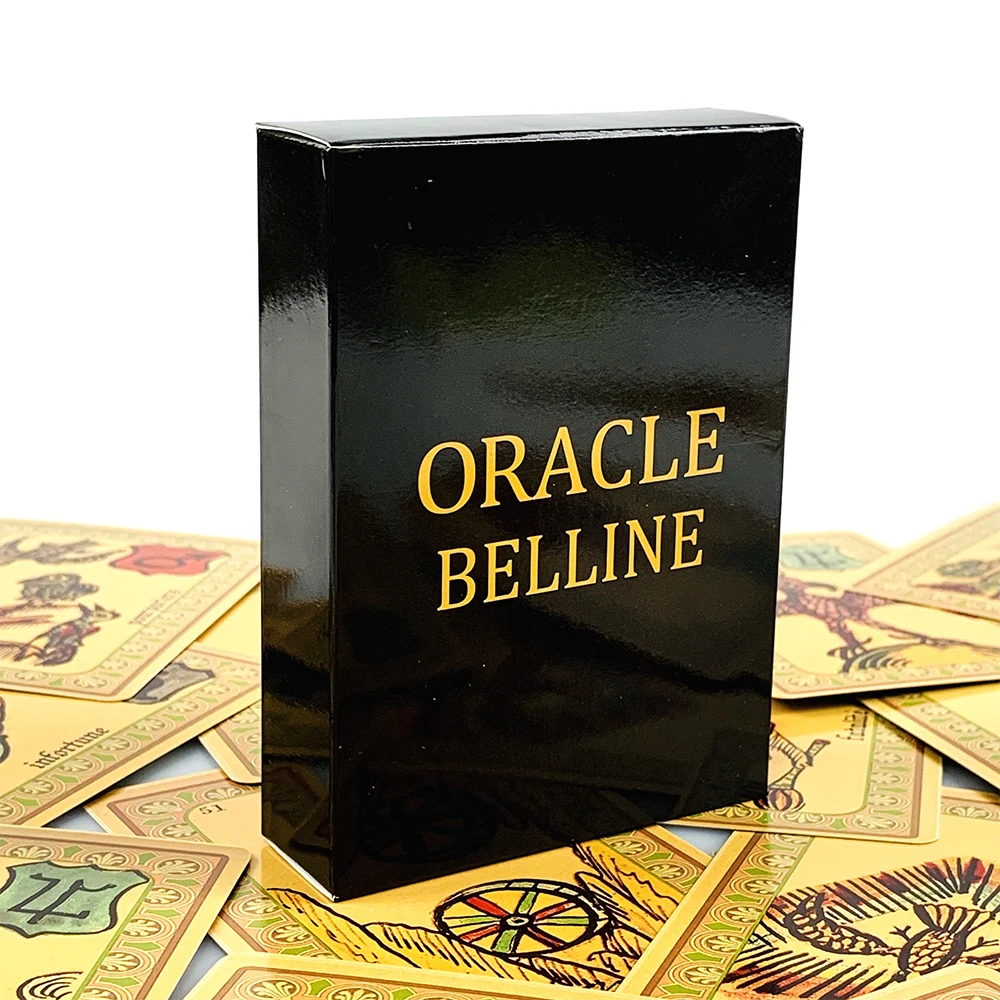 Cartas Oracle Belline Versión Francesa, Cartas de Adivinación, Juego de Mesa de Lectura Psíquica Misteriosa con Instrucciones en Papel
