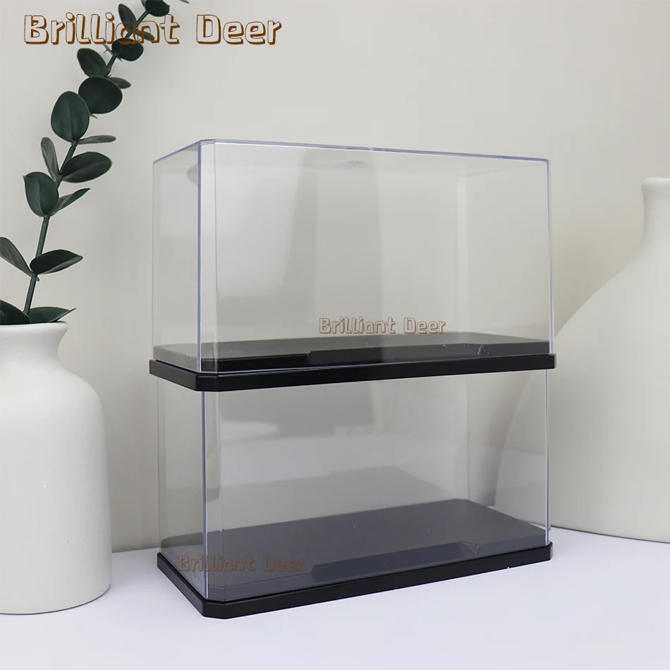 Caja de exhibición acrílica apilable para figuras de bloques de construcción, soporte MOC, modelo de coche, escaparate de colección, juguetes para niños, regalo
