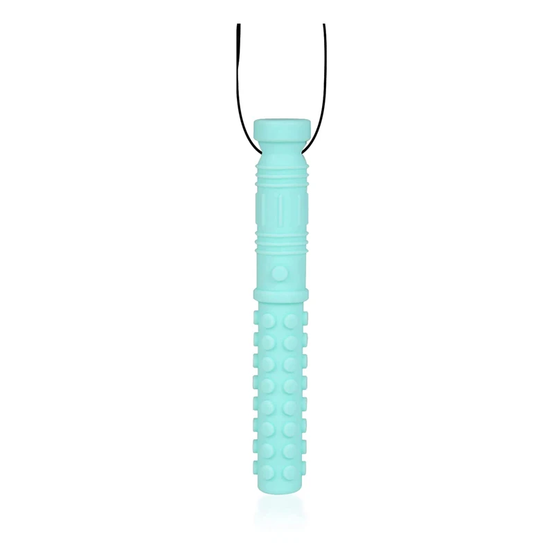 Collar para masticar con textura de silicona, mordedor para bebé, colgante para masticar sensorial para autismo, herramientas de Motor Oral para necesidades especiales, TDAH, 6 uds.