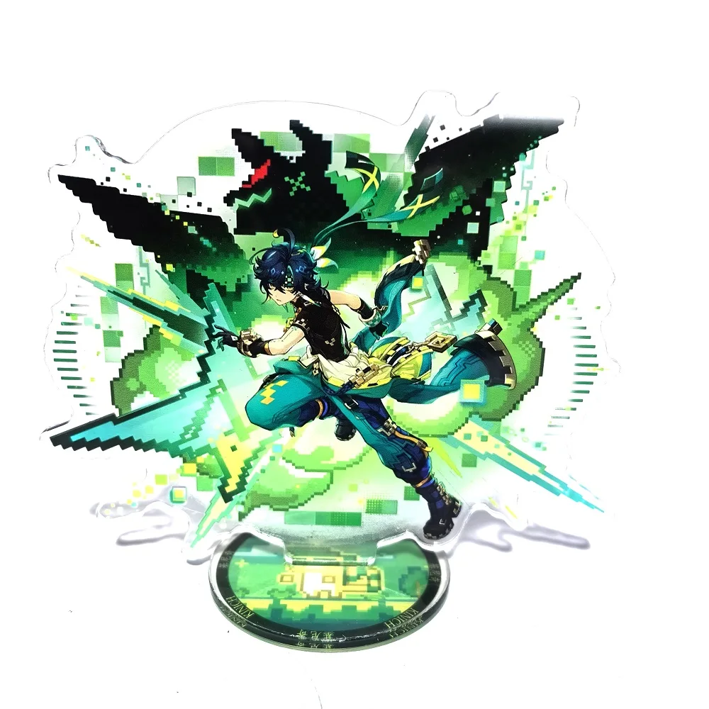 Juego de Anime Genshin Impact Stand modelo figura de acción acrílica Xilonen Kinich Mualani juguete para regalo creativo